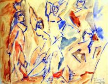 Haga click para ver la imagen ampliada sketch for the demoiselles d'avignon 1907.jpg